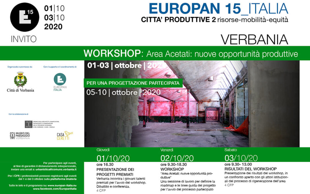 A Verbania il workshop di Europan 15 Città produttive